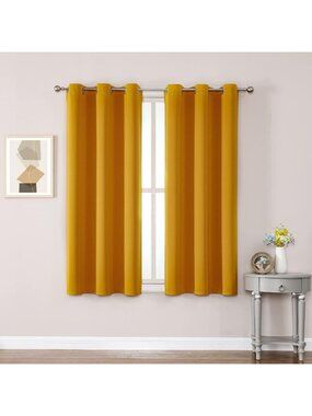 Room Darkening Curtains for Bedroom & Living Room, 63 Inch Length, Light